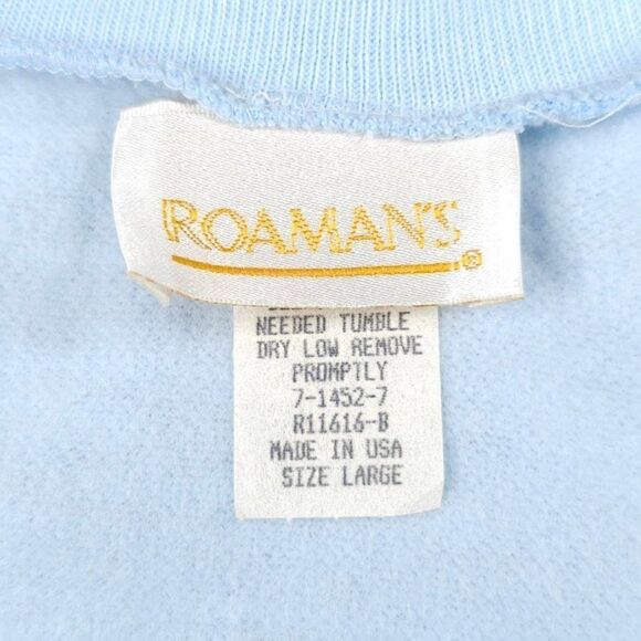 Vintage Christian Sweatshirt Mens Size Large Blue 80s Read The Bible Made In USA - Picture 4 of 5